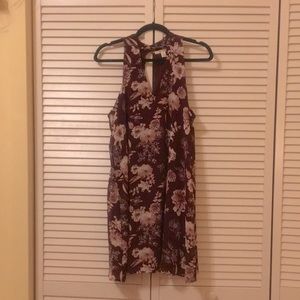 Maroon flower dress
